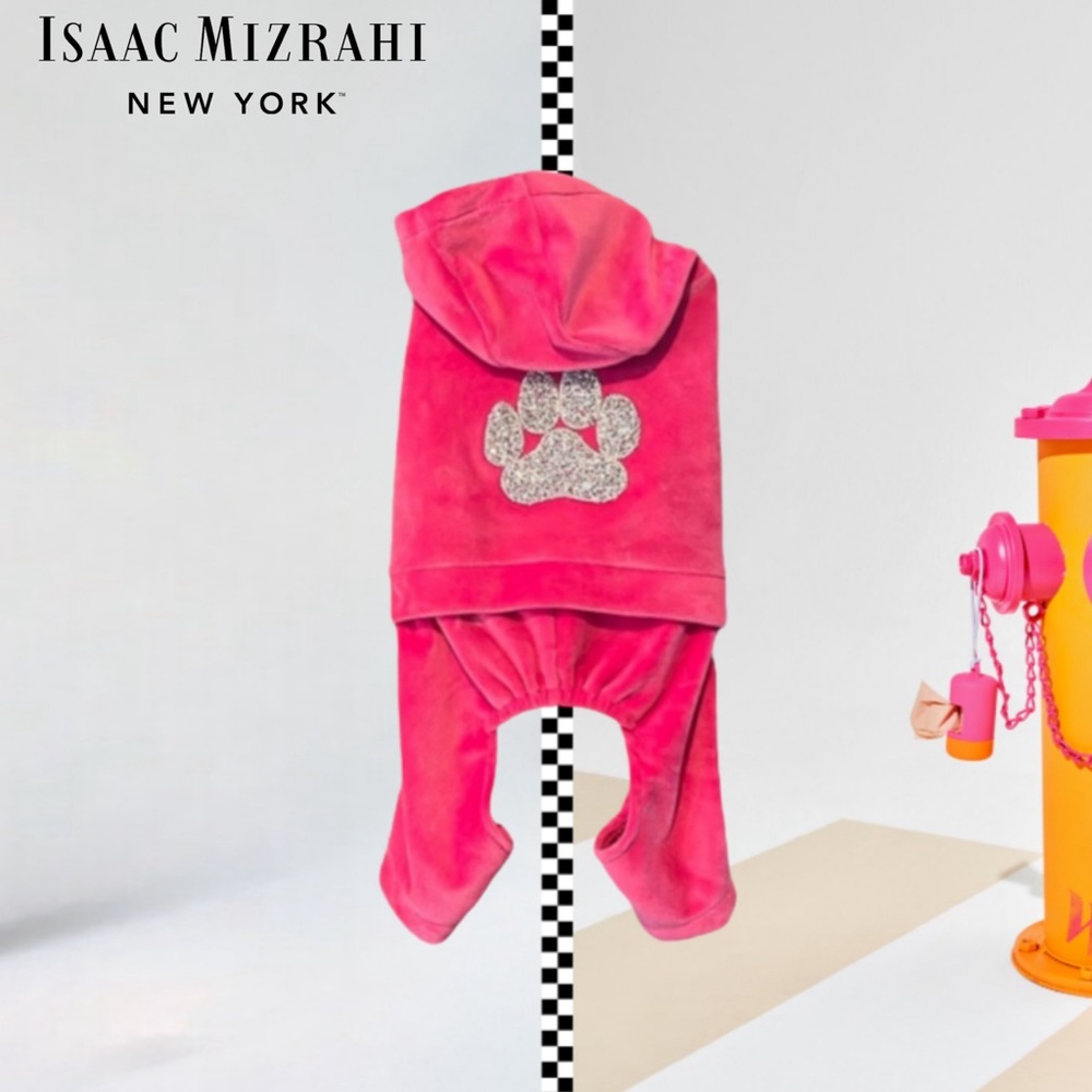 Isaac Mizrahi Doggie Velour Track Suit